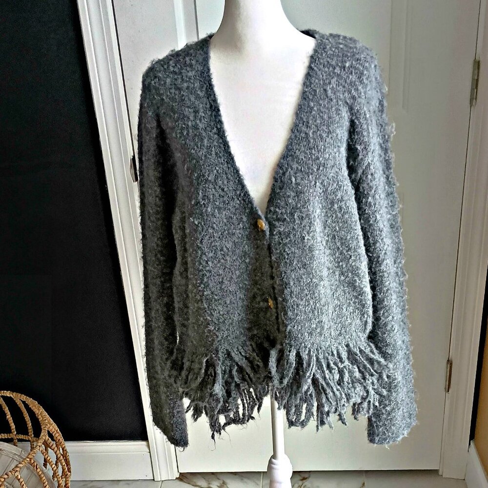 NEW! ULTRA SOFT RED FRINGE SWEATER LUCKY BRAND